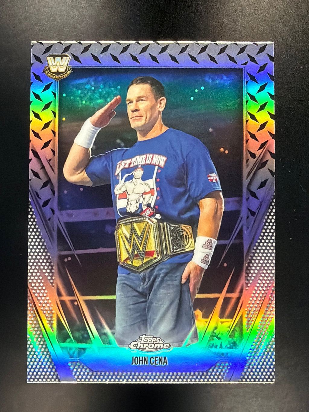 2026 Topps Chrome WWE #2 John Cena Diamond Plate Refractor