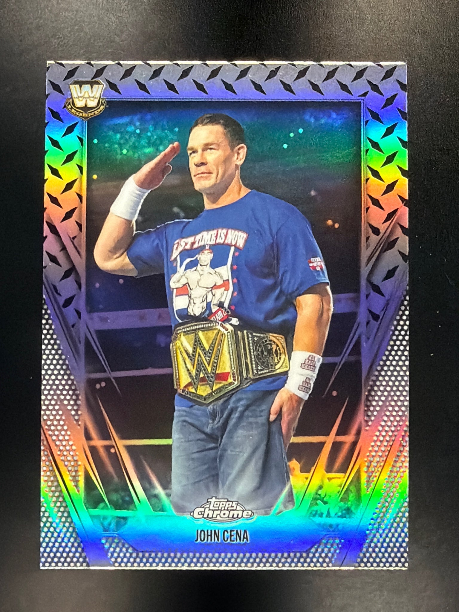 2026 Topps Chrome WWE #2 John Cena Diamond Plate Refractor