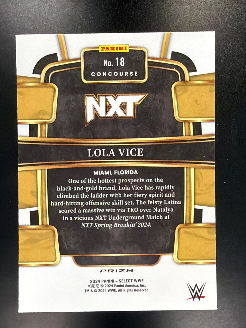 2024 Panini Select WWE #18 Lola Vice Silver Prizms