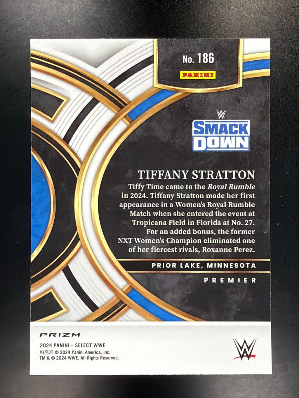 2024 Panini Select WWE #186 Tiffany Stratton Silver Prizms
