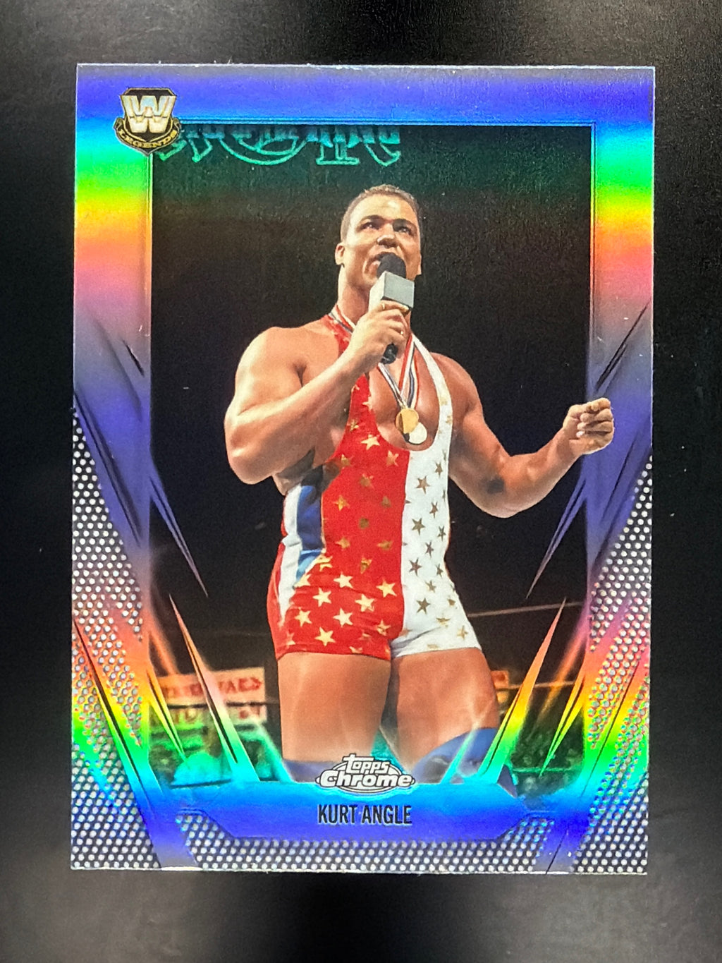 2026 Topps Chrome WWE #123 Kurt Angle Refractor