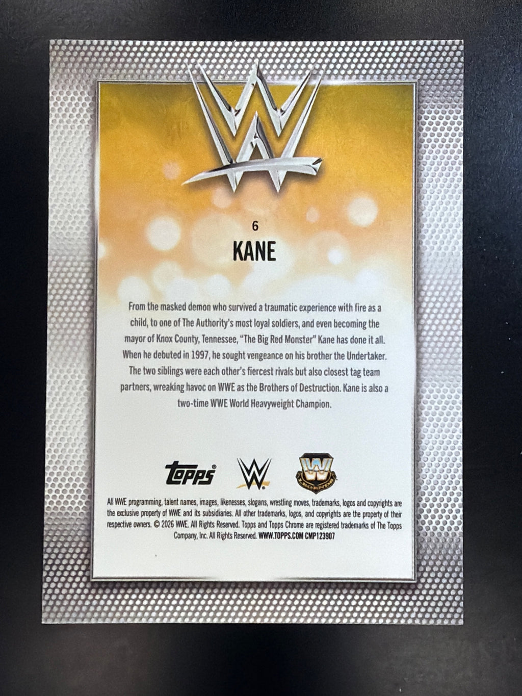 2026 Topps Chrome WWE #6 Kane Green Refractor #/99