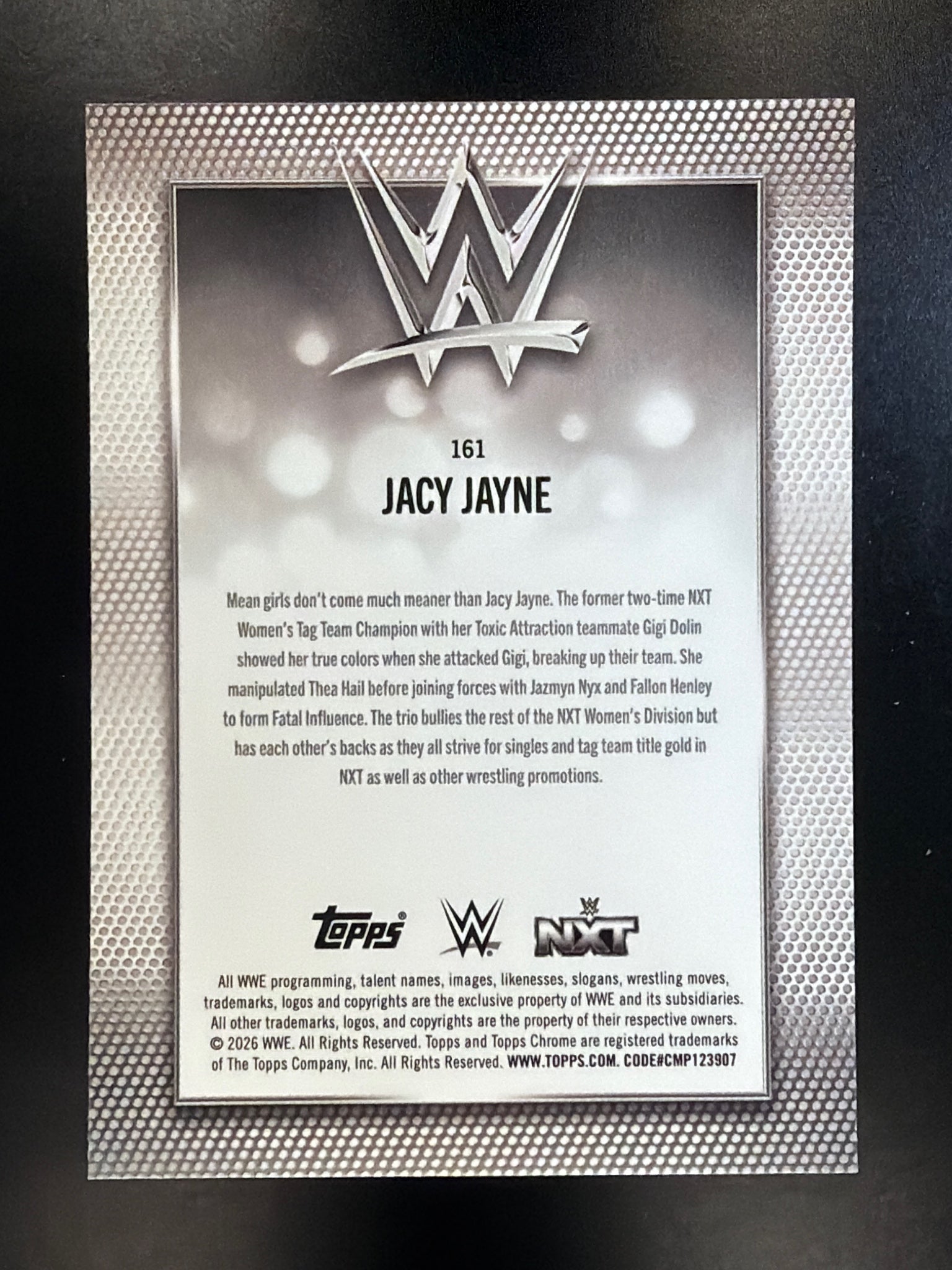 2026 Topps Chrome WWE #161 Jacy Jayne Diamond Plate Refractor