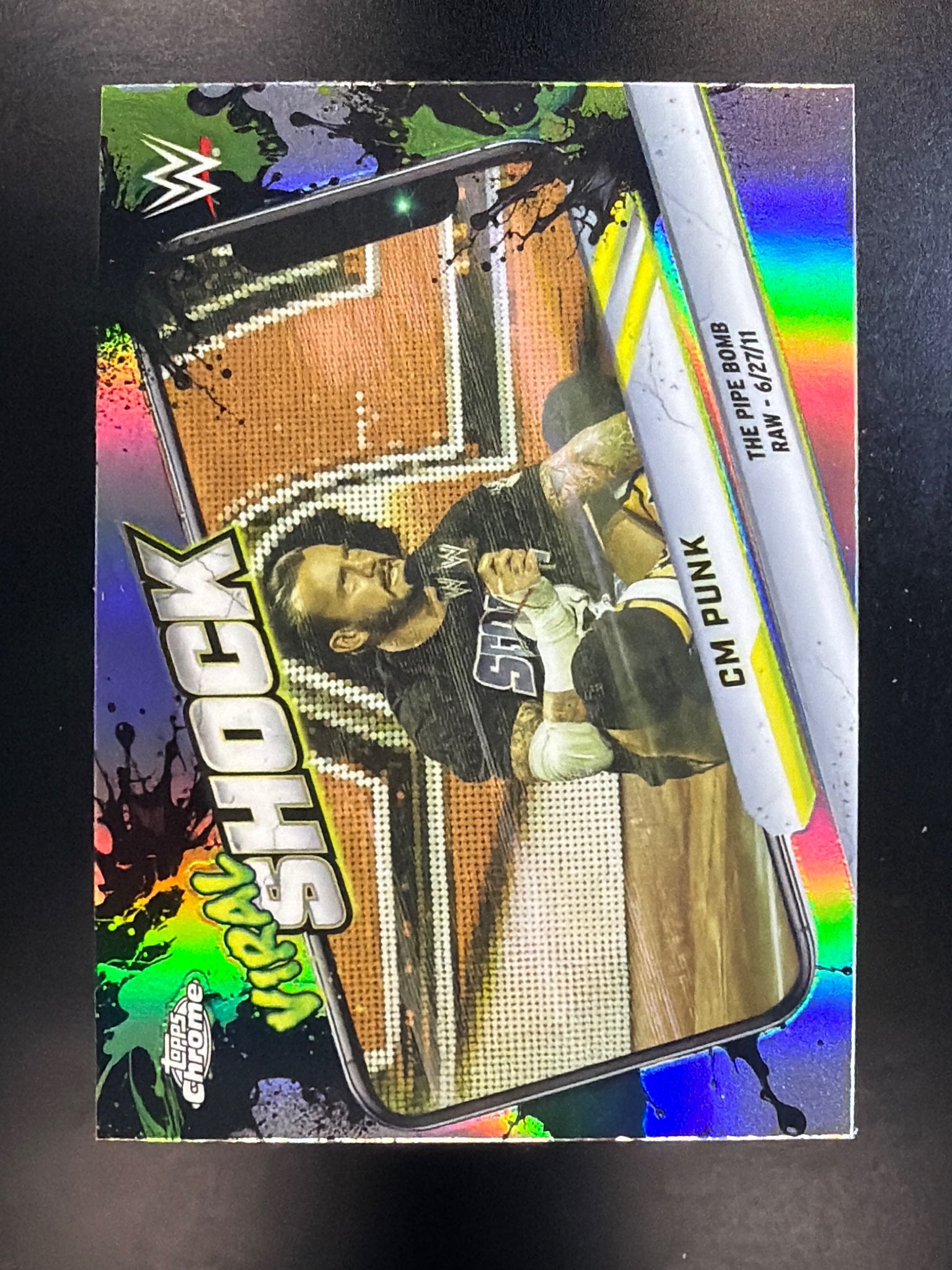 2026 Topps Chrome WWE #VIR-6 CM Punk Viral Shock Refractor