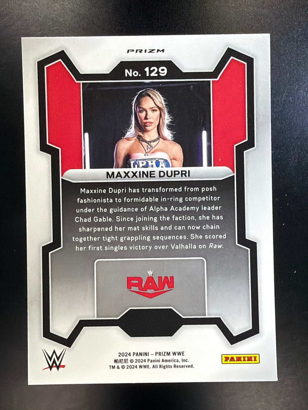 2024 Panini Prizm WWE #129 Maxxine Dupri Silver Prizms