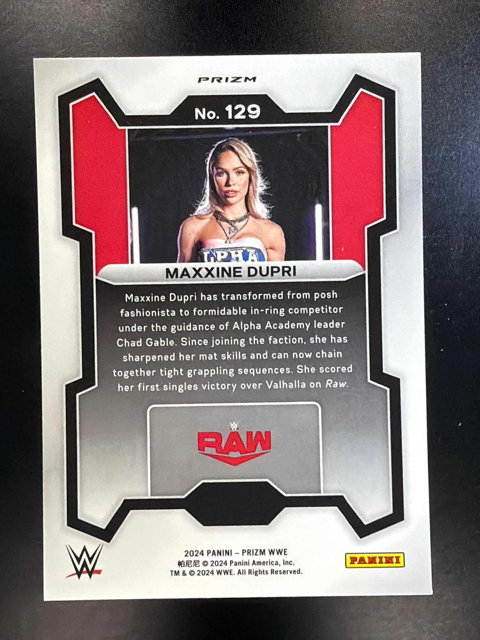 2024 Panini Prizm WWE #129 Maxxine Dupri Silver Prizms