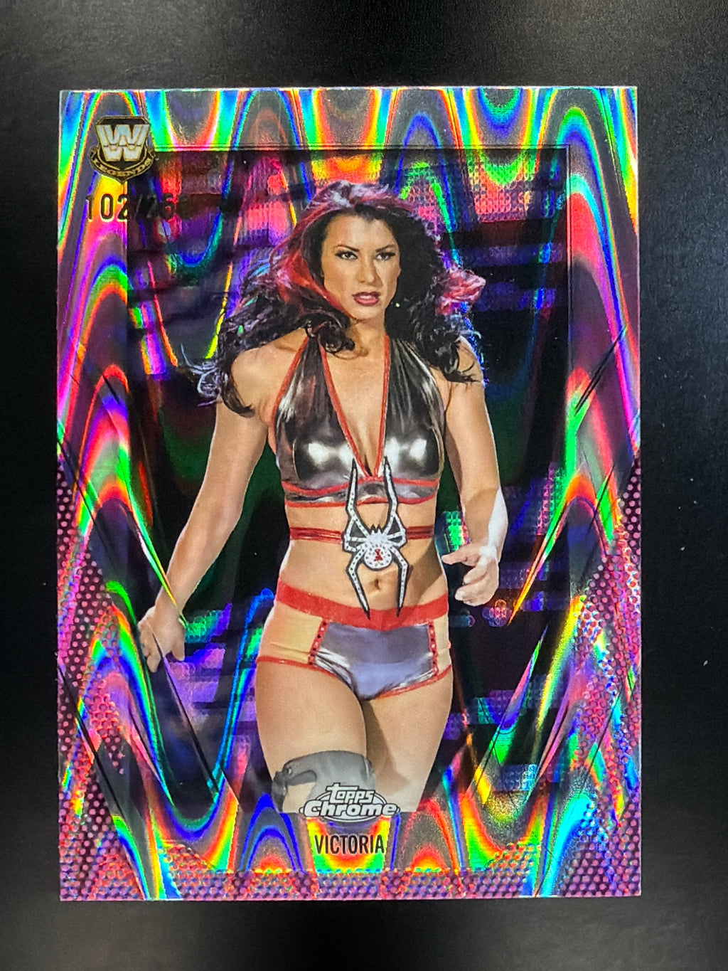 2026 Topps Chrome WWE #114 Victoria Pink RayWave Refractor #/250