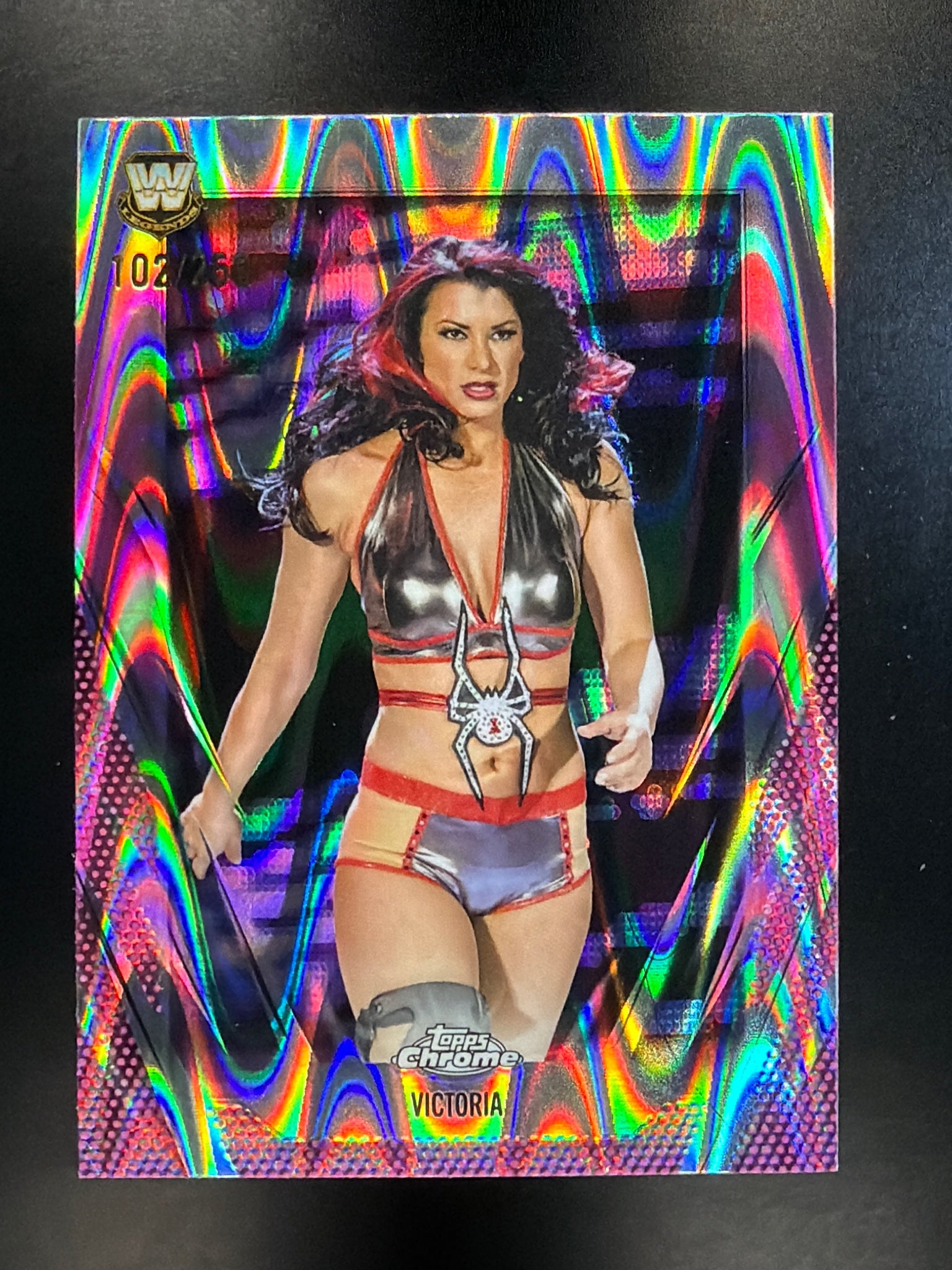 2026 Topps Chrome WWE #114 Victoria Pink RayWave Refractor #/250