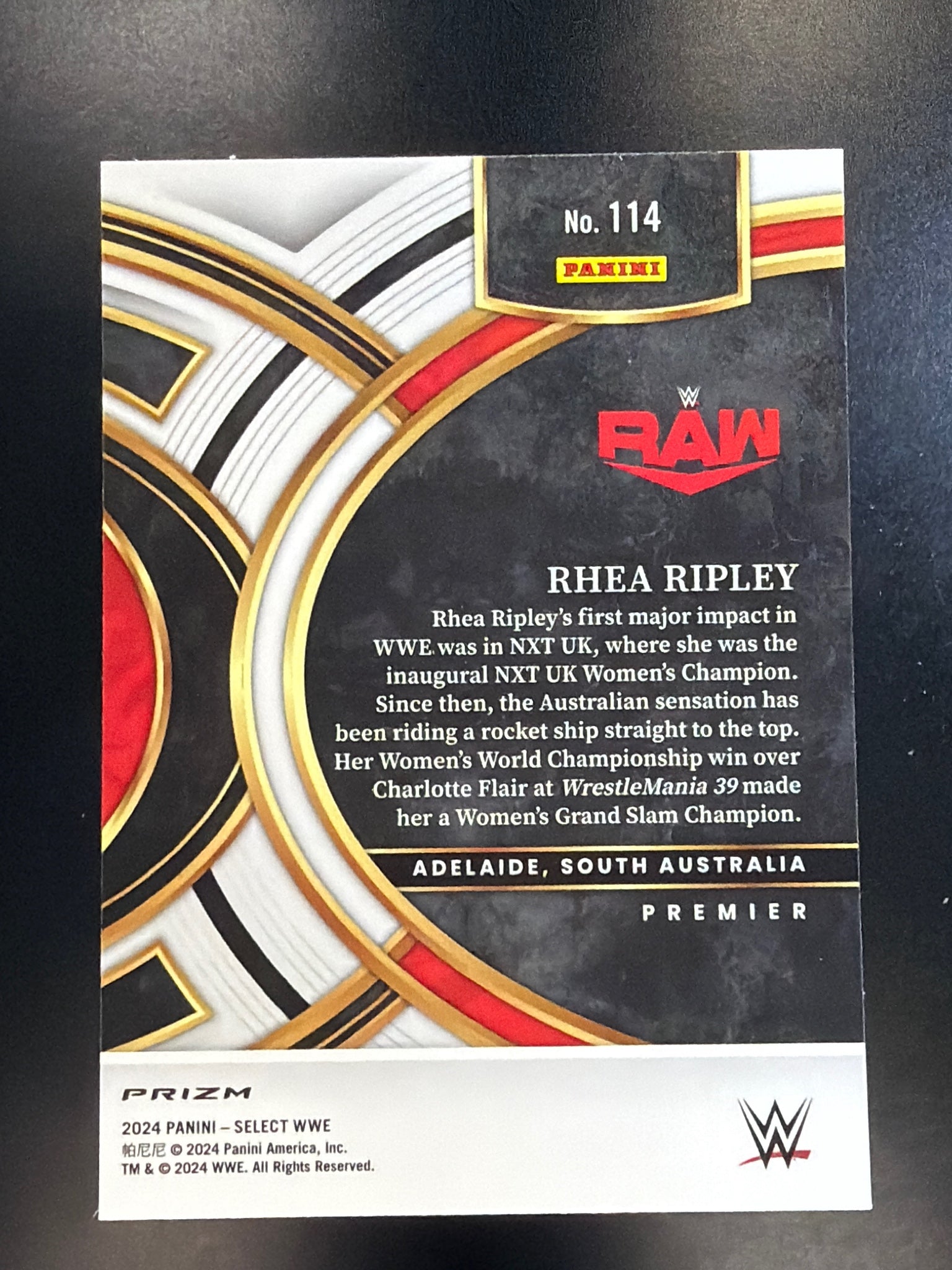 2024 Panini Select WWE #114 Rhea Ripley Silver Prizms