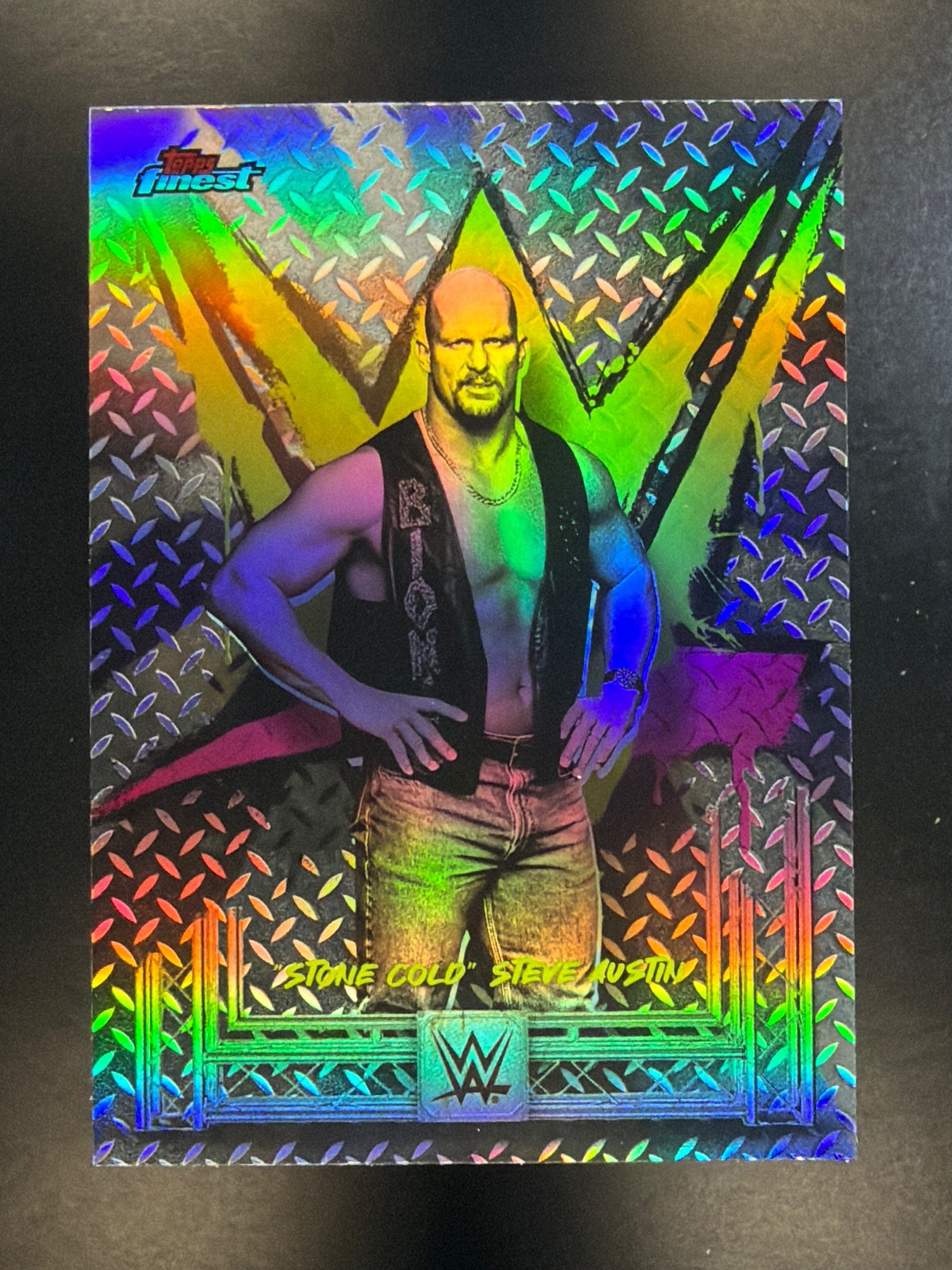 2025 Topps Finest WWE #2 "Stone Cold" Steve Austin Refractor