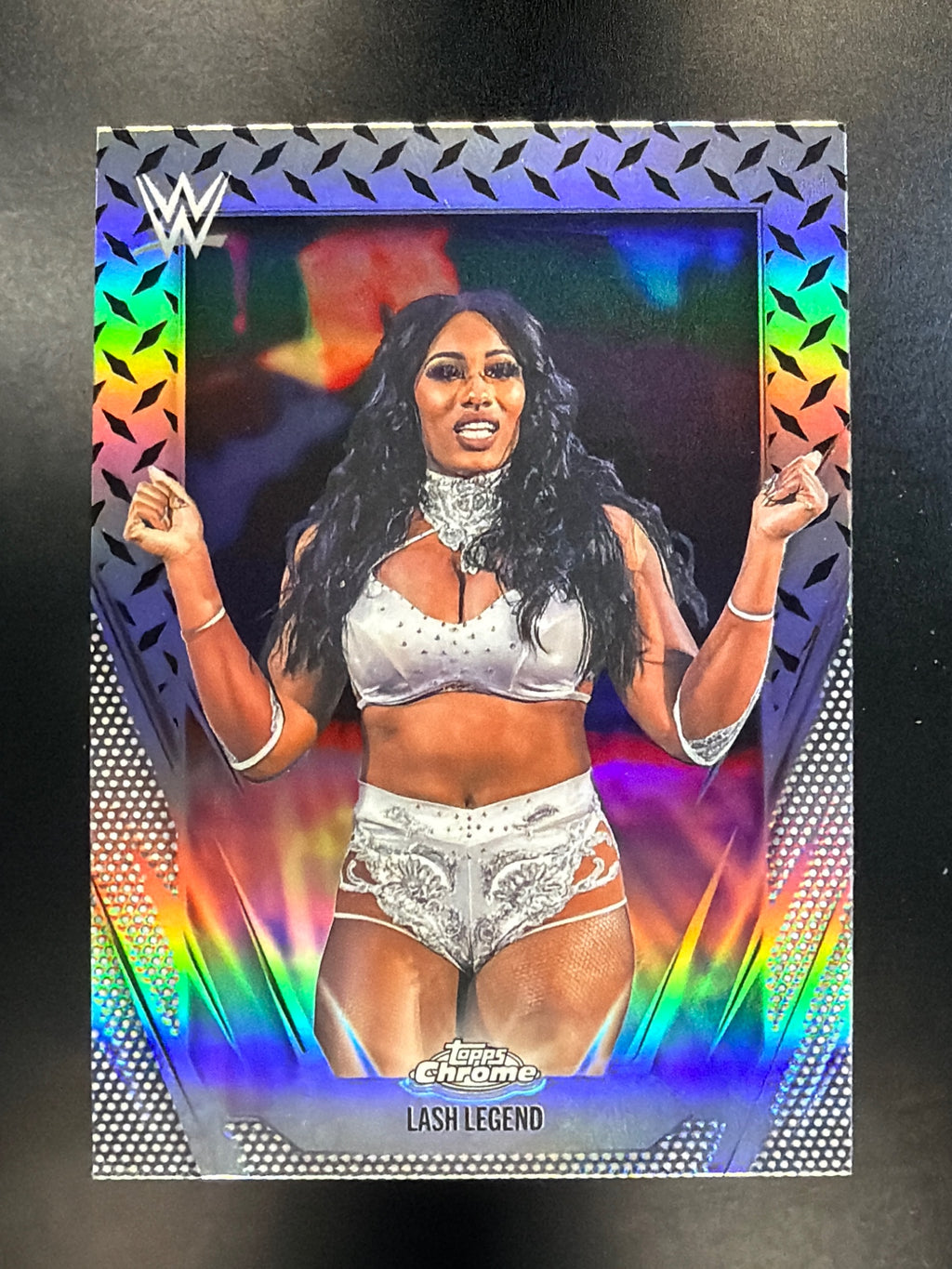 2026 Topps Chrome WWE #101 Lash Legend Diamond Plate Refractor