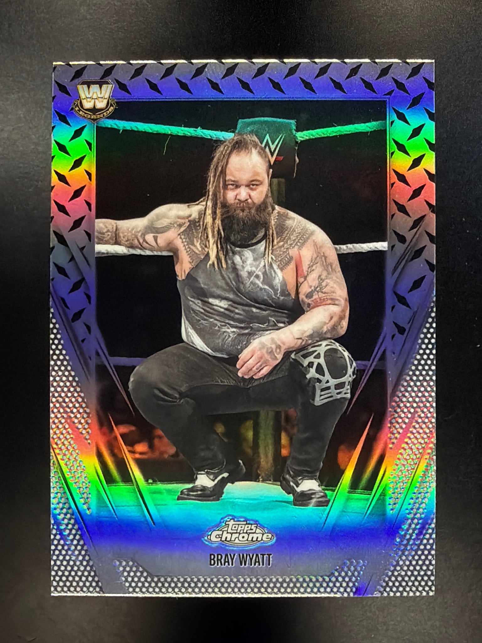 2026 Topps Chrome WWE #76 Bray Wyatt Diamond Plate Refractor