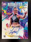 2025 Topps Exalted WWE #AMA-LVE Lyra Valkyria Ambient Autographs Aqua #/99