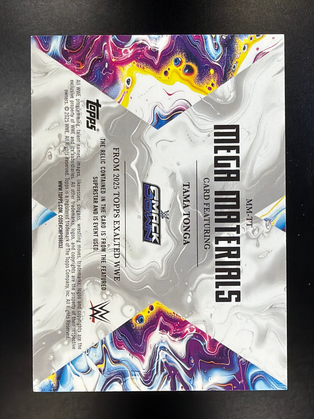 2025 Topps Exalted WWE #MM-TT Tama Tonga Mega Materials