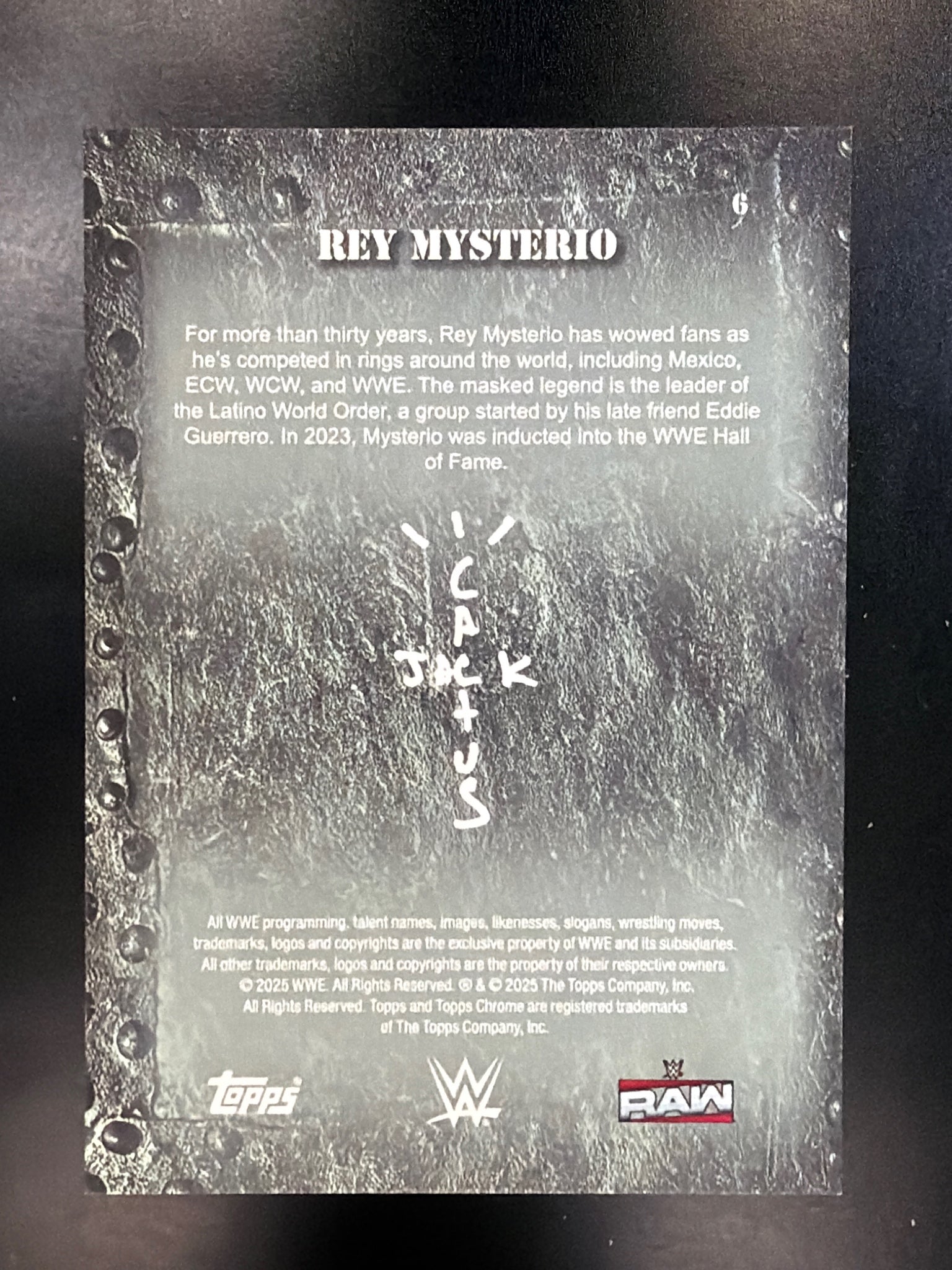 2025 Topps Chrome WWE x Cactus Jack #6 Rey Mysterio Green #/99