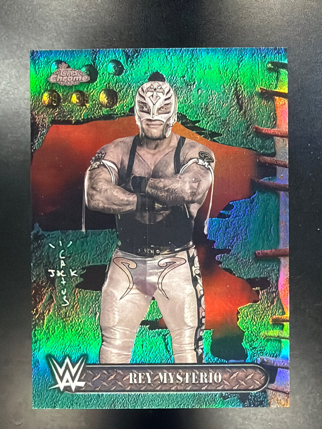 2025 Topps Chrome WWE x Cactus Jack #6 Rey Mysterio Green #/99