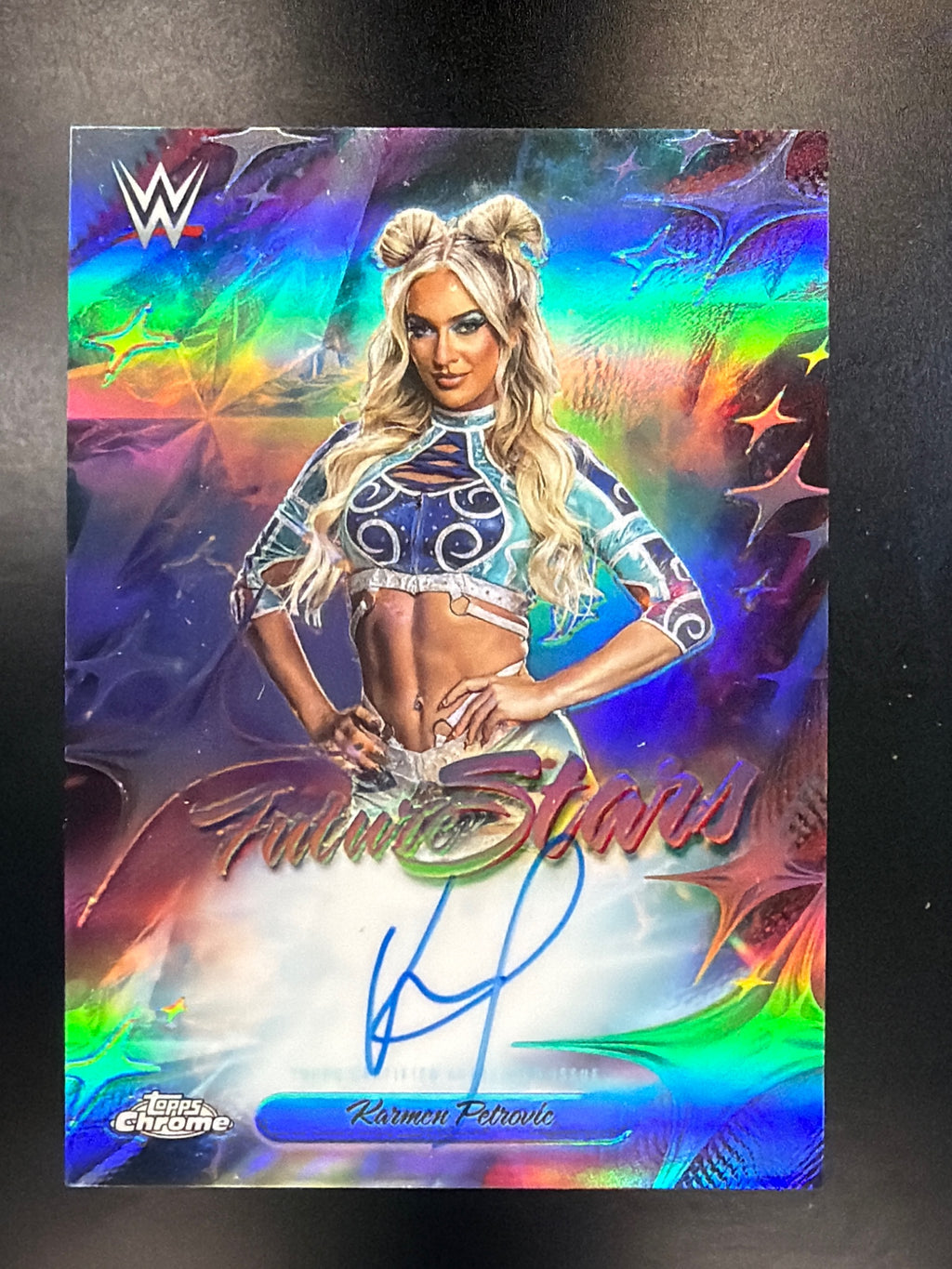 2026 Topps Chrome WWE #FSA-KAR Karmen Petrovic Future Stars Autographs