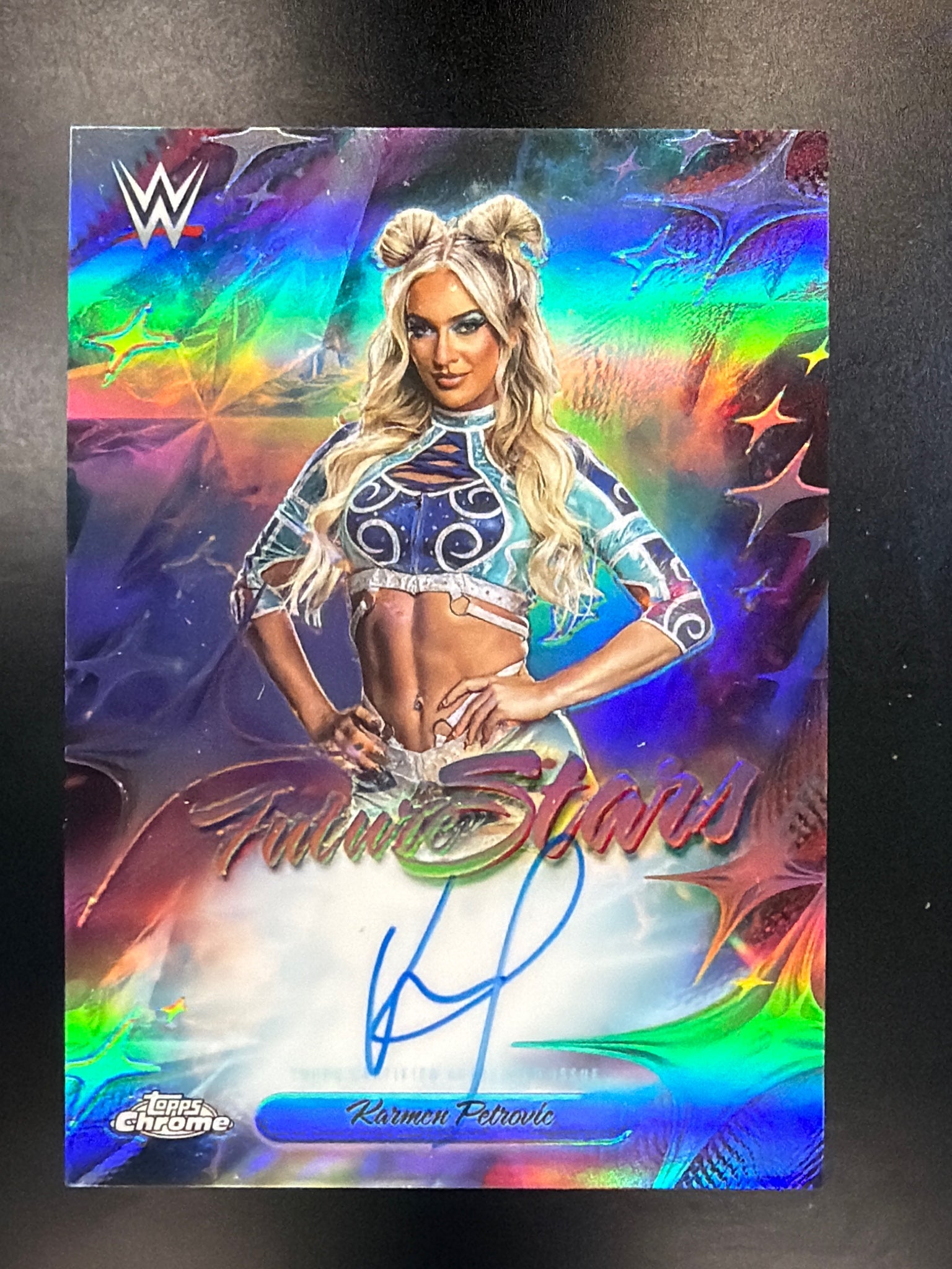 2026 Topps Chrome WWE #FSA-KAR Karmen Petrovic Future Stars Autographs