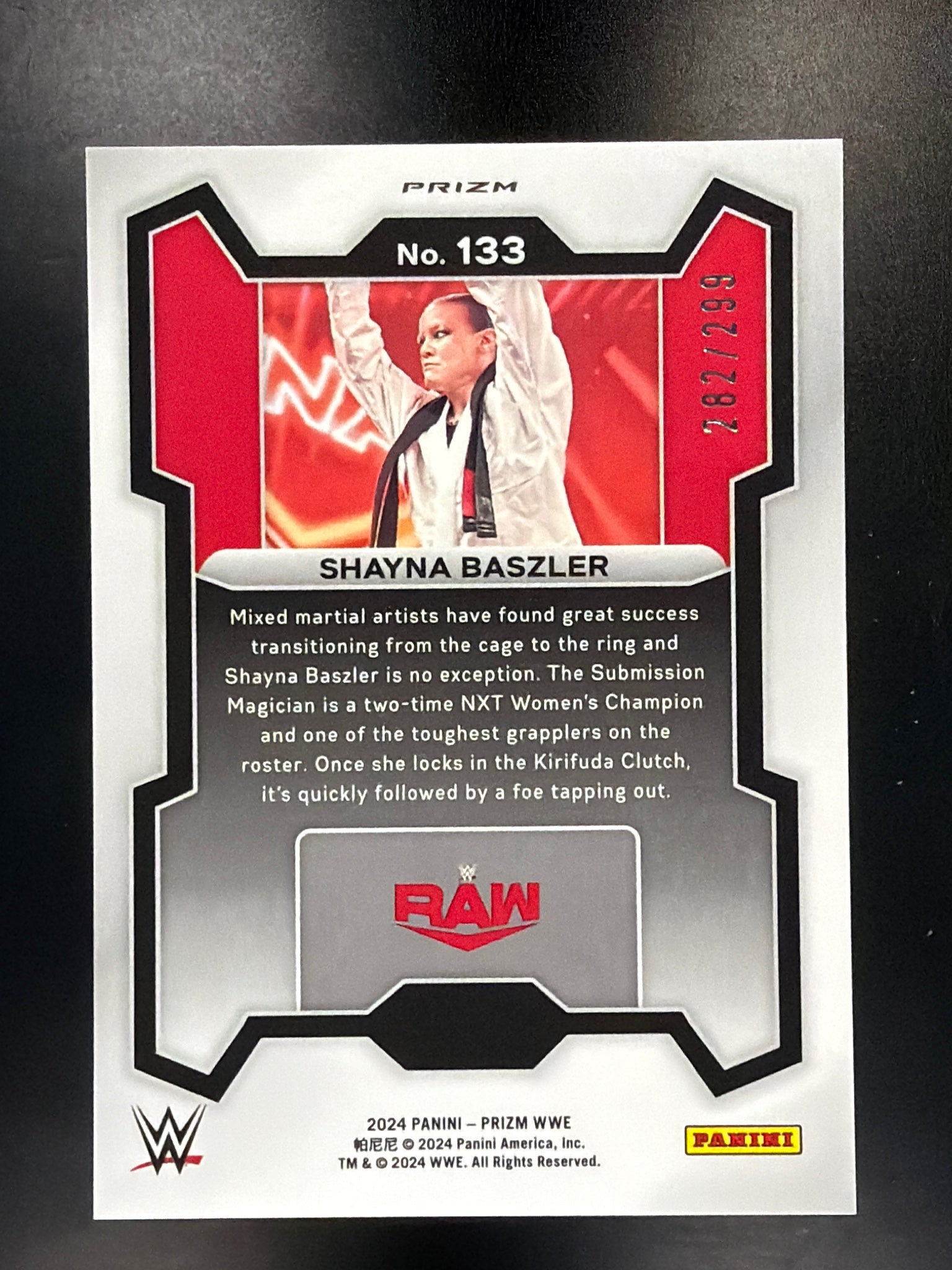 2024 Panini Prizm WWE #133 Shayna Baszler Red Prizms #/299
