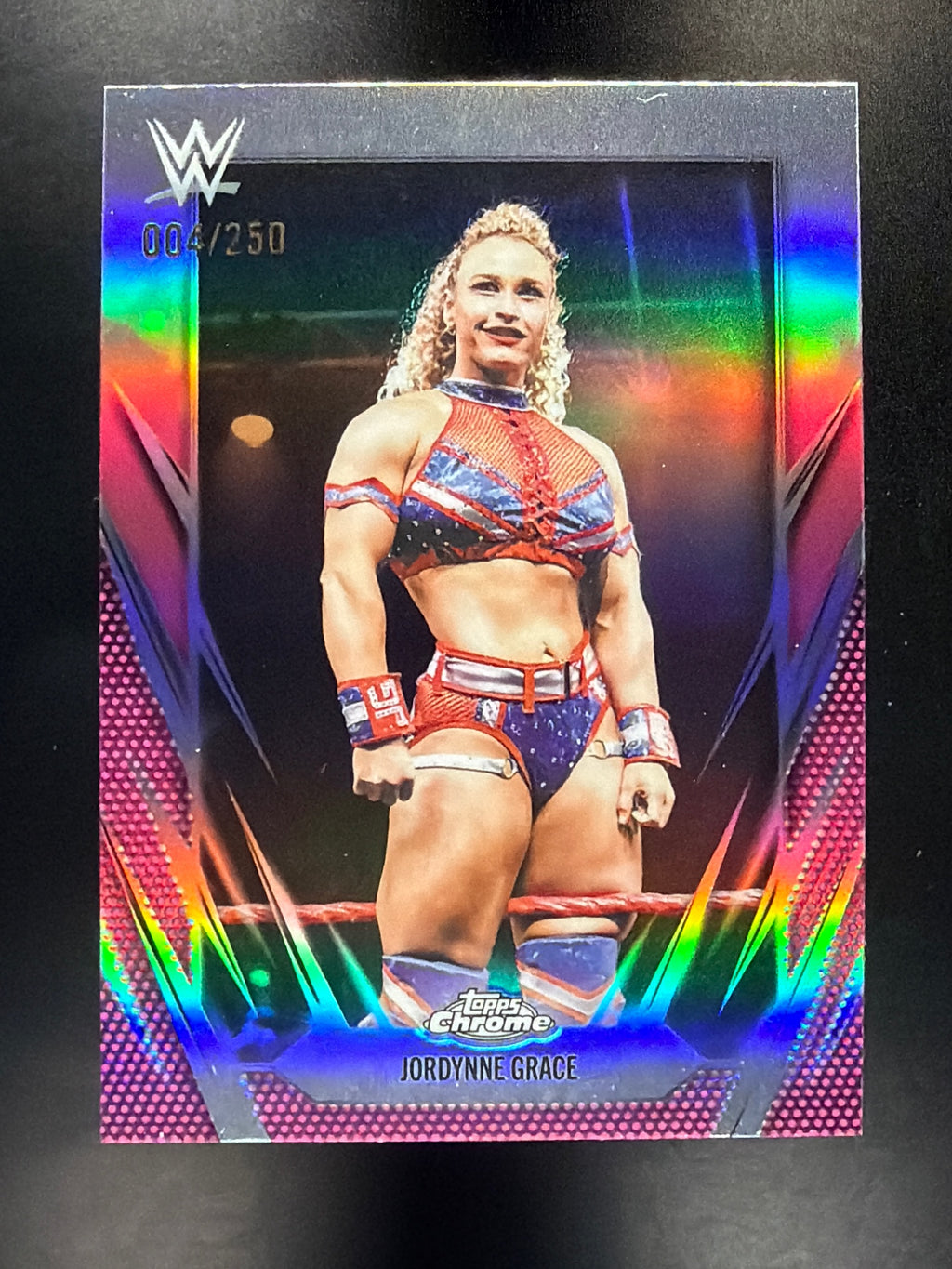 2026 Topps Chrome WWE #56 Jordynne Grace Pink Refractor #/250