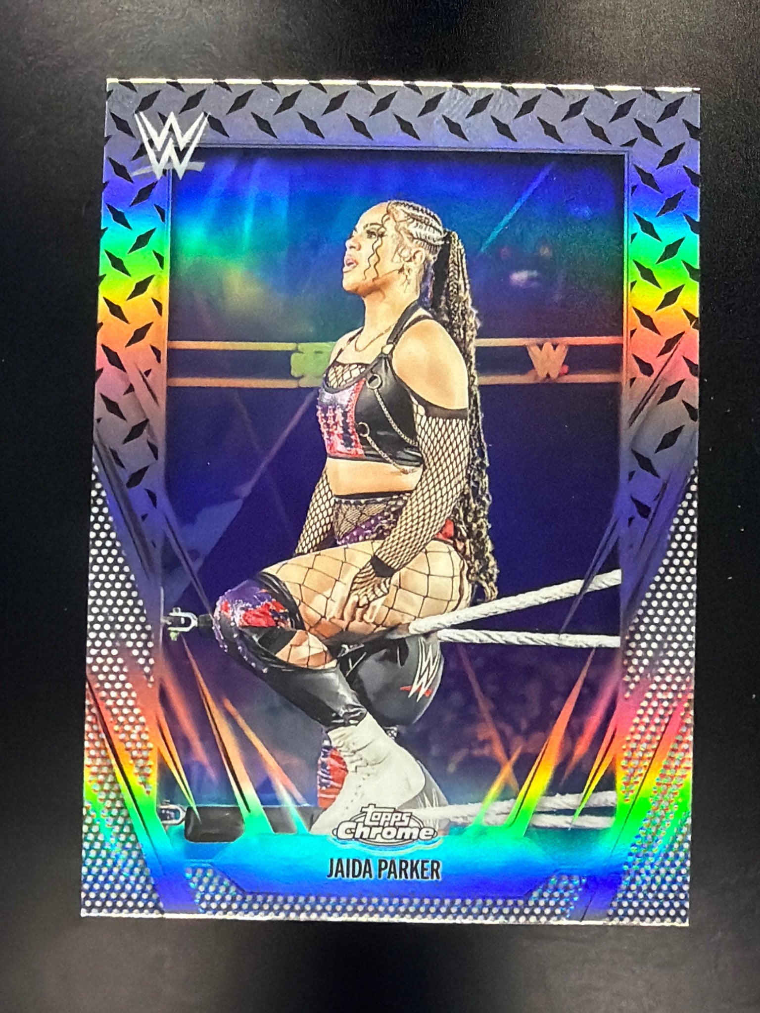 2026 Topps Chrome WWE #200 Jaida Parker Diamond Plate Refractor