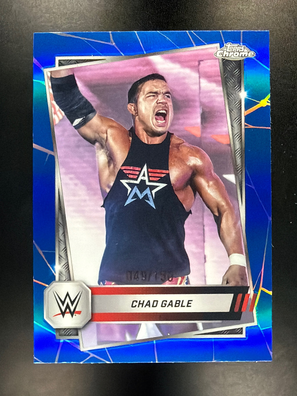 2025 Topps Chrome WWE #120 Chad Gable Blue Refractor #/150