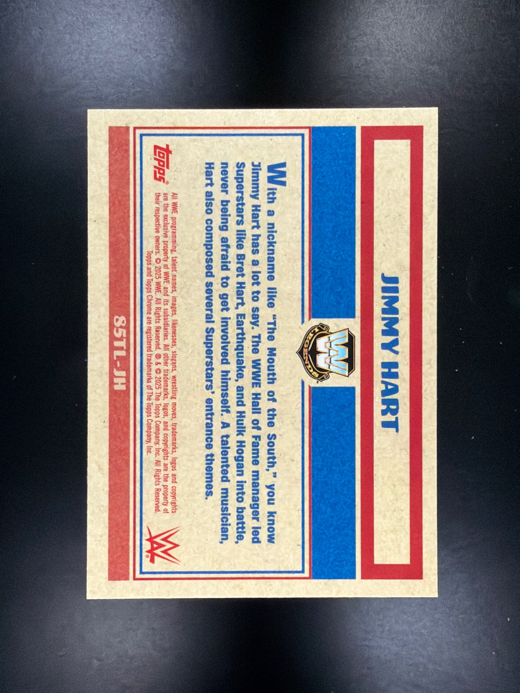 2025 Topps Chrome WWE #85TL-JH Jimmy Hart 1985 Topps Legends Blue #/150