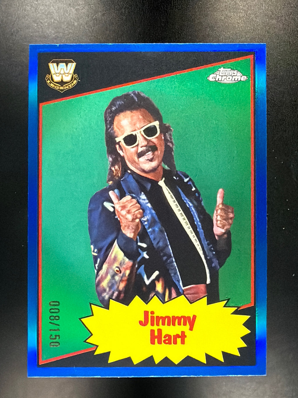 2025 Topps Chrome WWE #85TL-JH Jimmy Hart 1985 Topps Legends Blue #/150