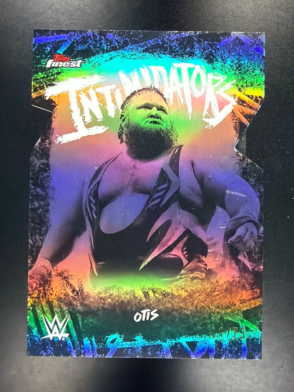 2025 Topps Finest WWE #INT-OT Otis Intimidators Die Cut #/75