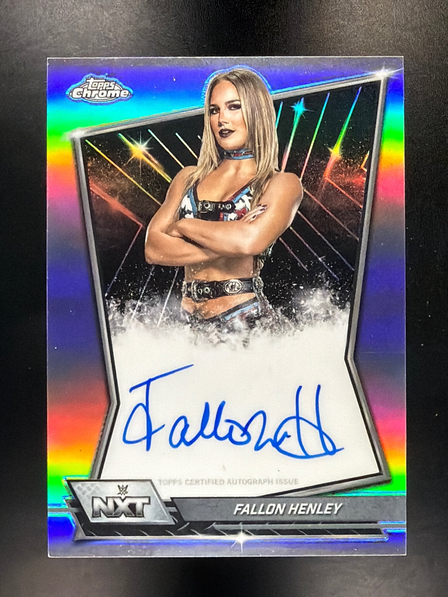 2026 Topps Chrome WWE #NXT-FAL Fallon Henley NXT Autographs Refractor