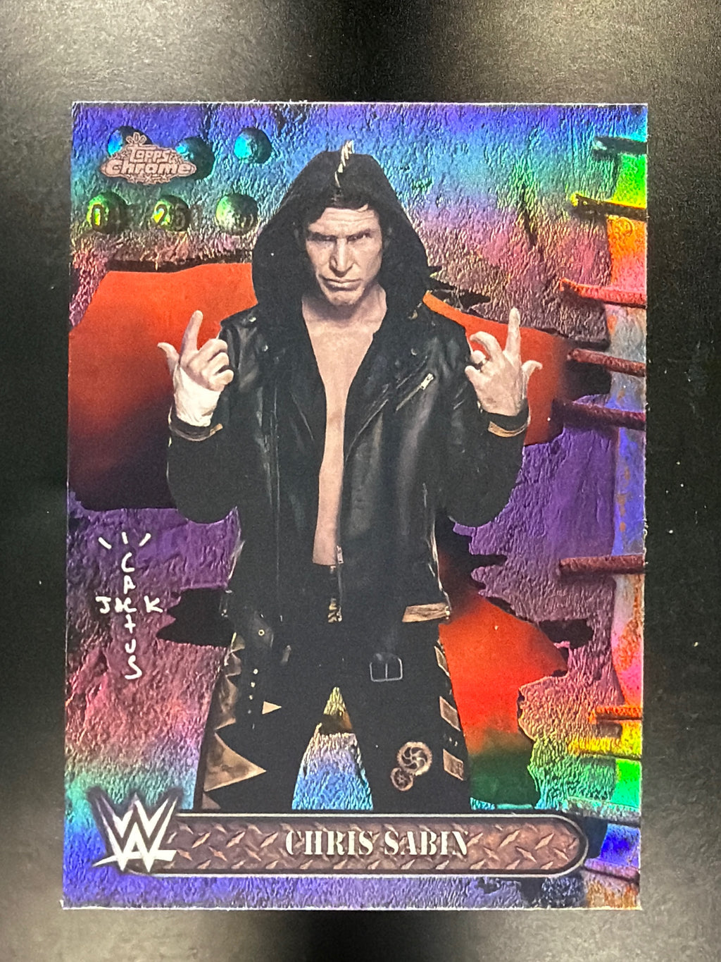 2025 Topps Chrome WWE x Cactus Jack #83 Chris Sabin Purple #/250