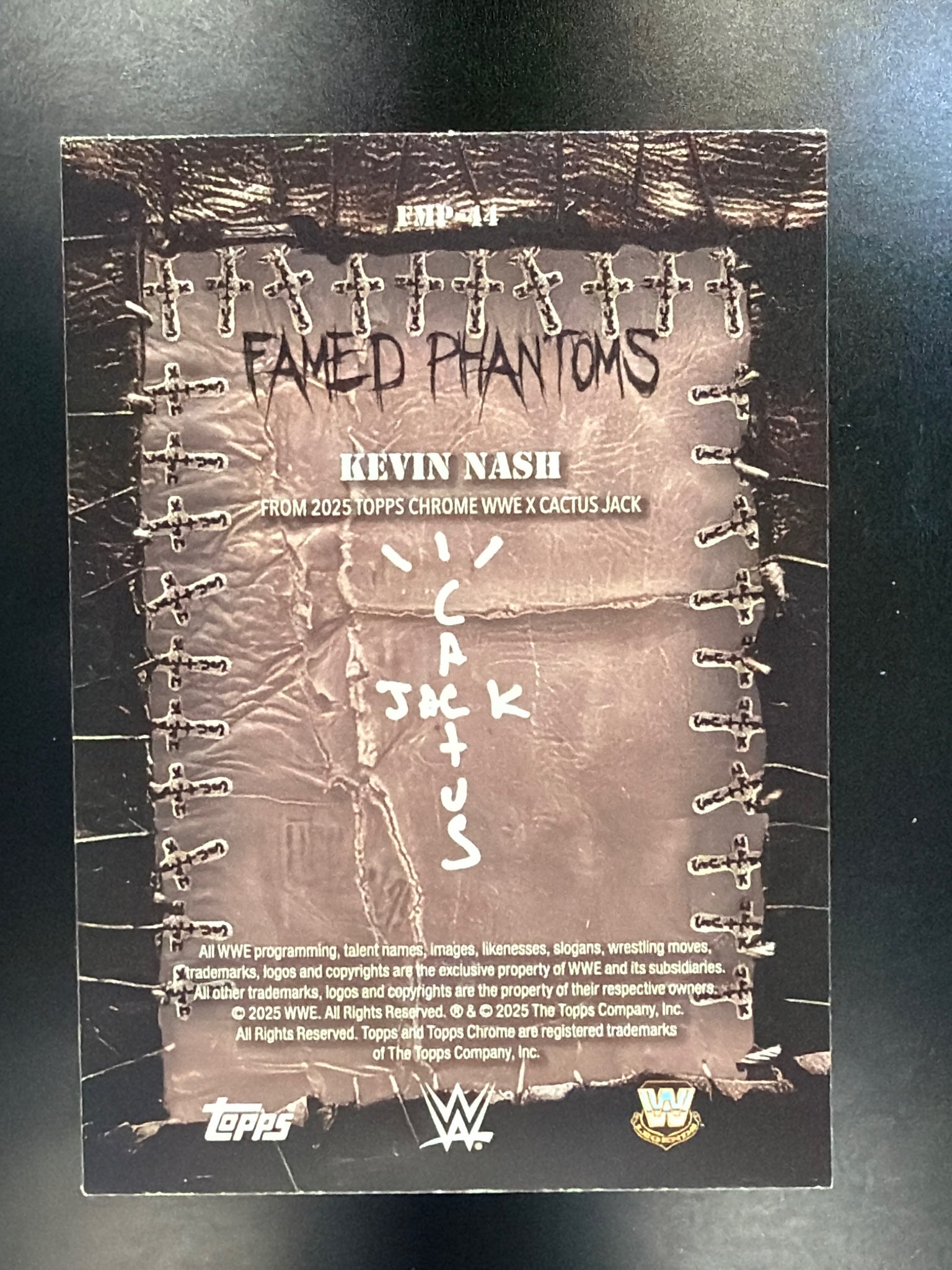 2025 Topps Chrome WWE x Cactus Jack #FMP-44 Kevin Nash Famed Phantoms Green #/99