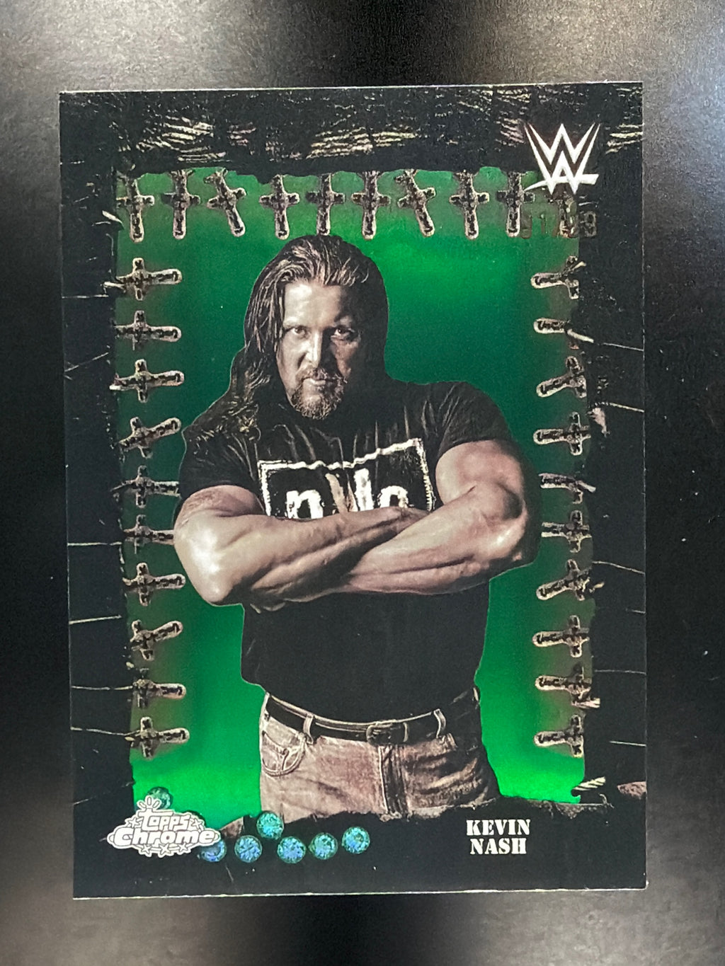 2025 Topps Chrome WWE x Cactus Jack #FMP-44 Kevin Nash Famed Phantoms Green #/99