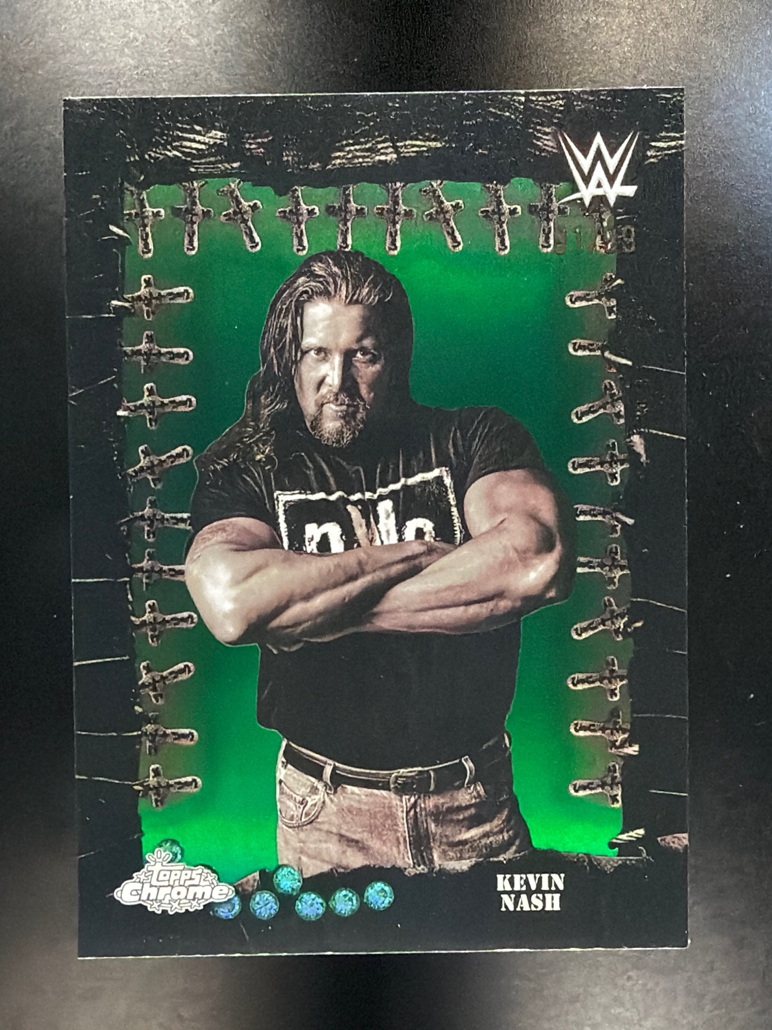 2025 Topps Chrome WWE x Cactus Jack #FMP-44 Kevin Nash Famed Phantoms Green #/99