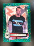 2025 Topps Chrome WWE #98 CM Punk Teal Lazer Refractor #/175