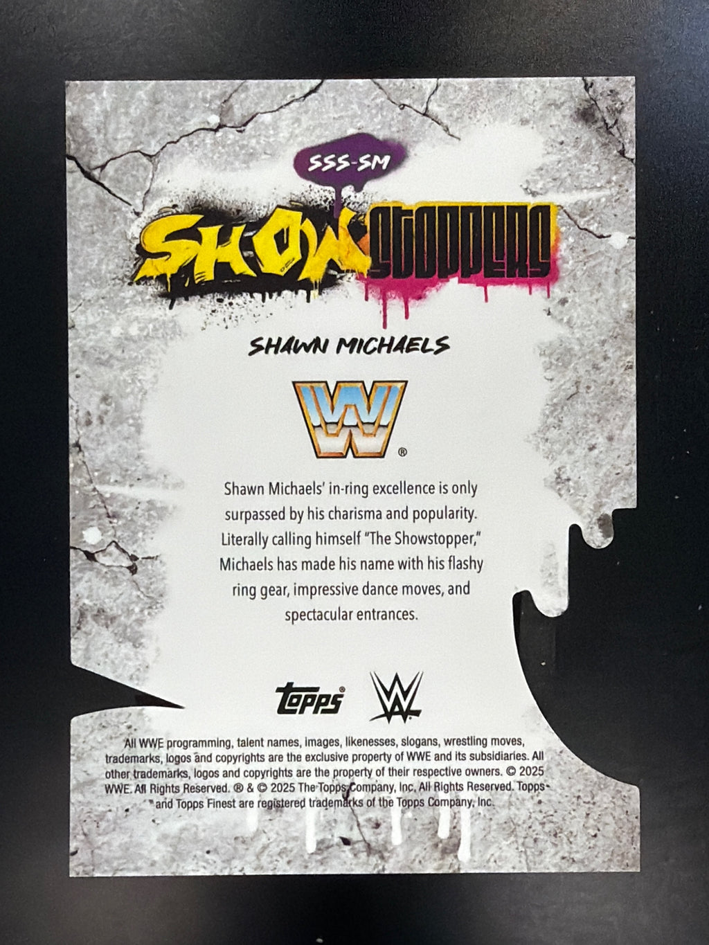 2025 Topps Finest WWE #SSS-SM Shawn Michaels Showstoppers Die Cut #/75