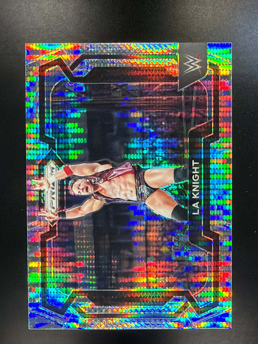 2024 Panini Prizm WWE #23 LA Knight Pulsar Prizms #/499
