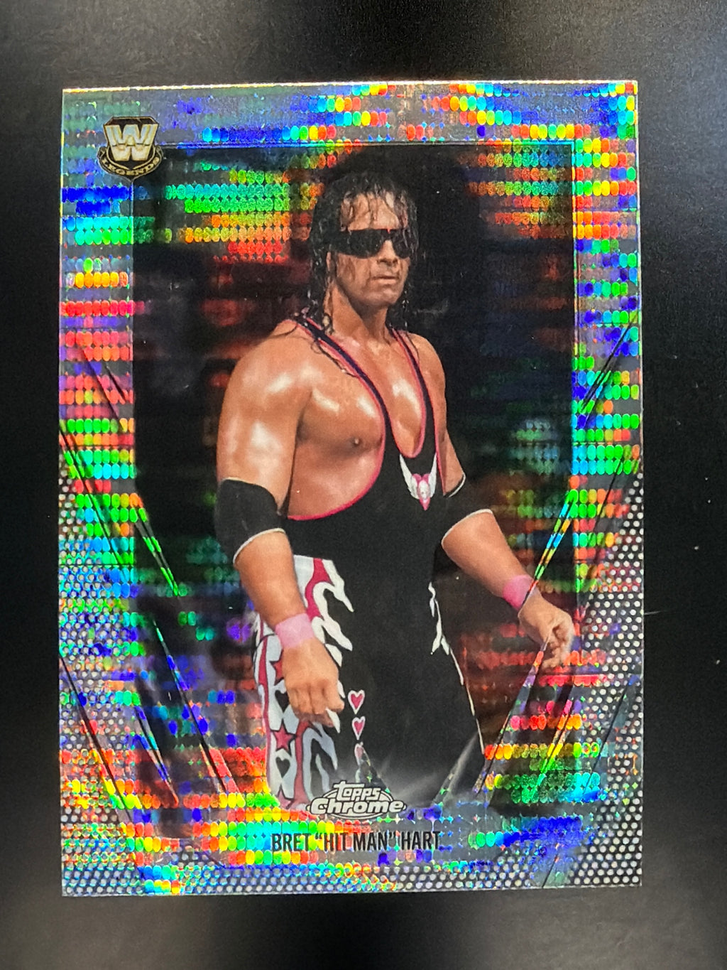 2026 Topps Chrome WWE #30 Bret "Hit Man" Hart Sonar Refractor