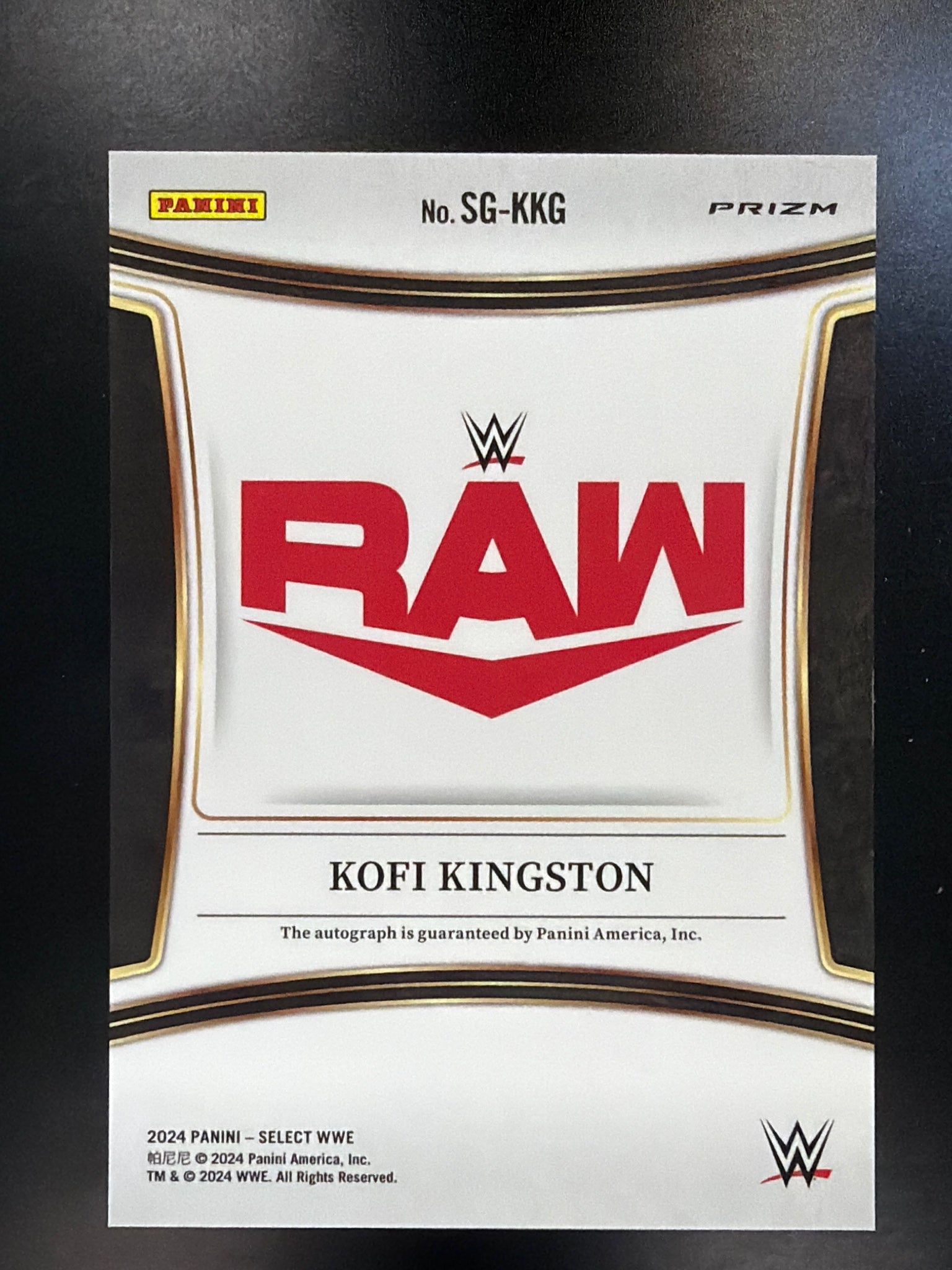 2024 Panini Select WWE #SG-KKG Kofi Kingston Signatures