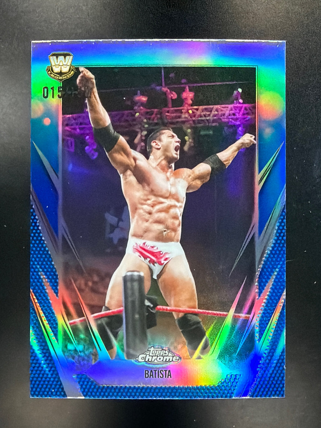 2026 Topps Chrome WWE #99 Batista Blue Refractor #/150