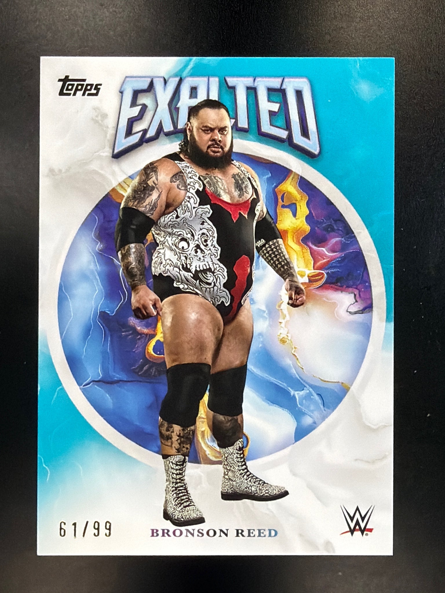 2025 Topps Exalted WWE #42 Bronson Reed Aqua #/99