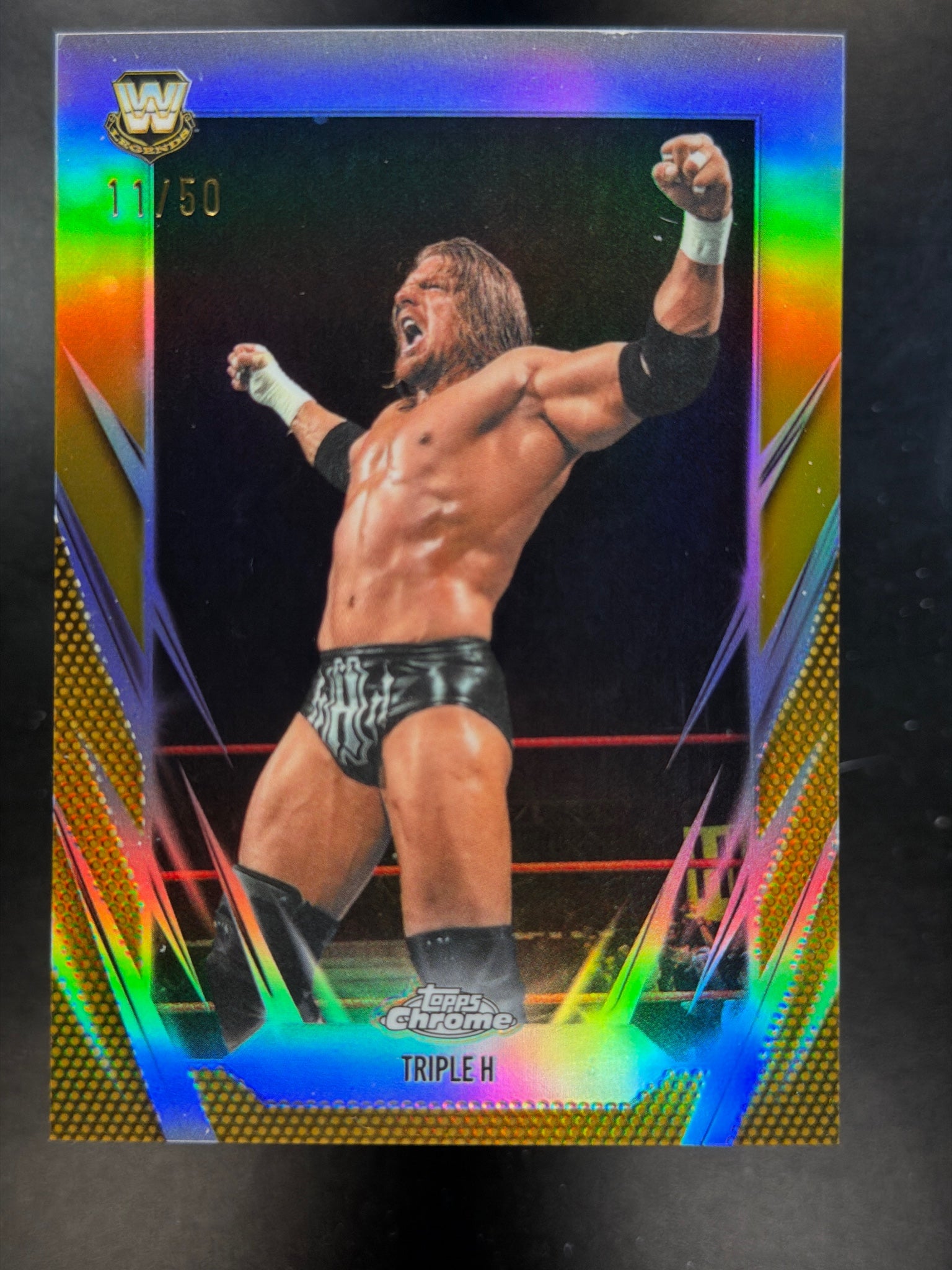 2026 Topps Chrome WWE #4 Triple H Gold Refractor #/50
