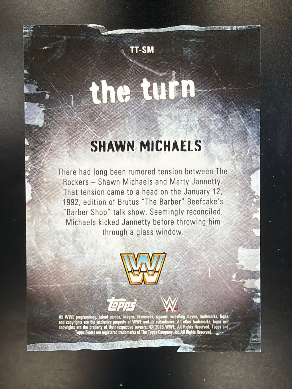 2025 Topps Finest WWE #TT-SM Shawn Michaels The Turn Die Cuts #/75