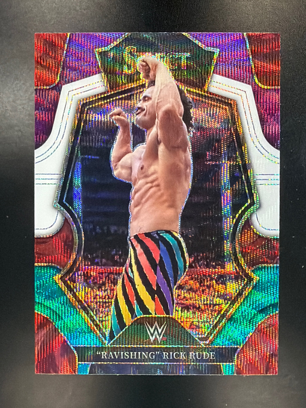 2023 Panini Select WWE #108 "Ravishing" Rick Rude Tri-Color Prizms