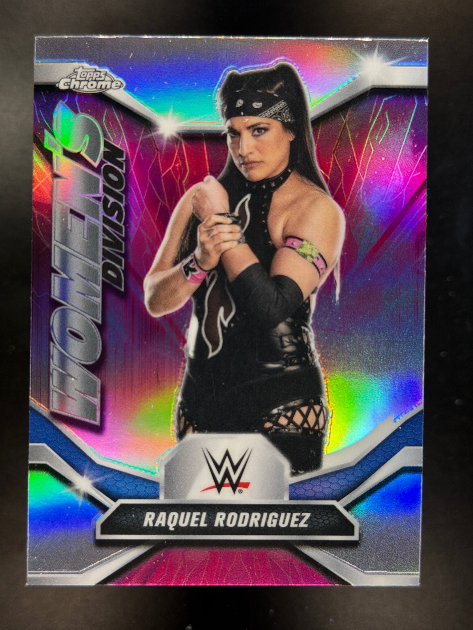 2026 Topps Chrome WWE #WDV-28 Raquel Rodriguez Women's Division Refractor