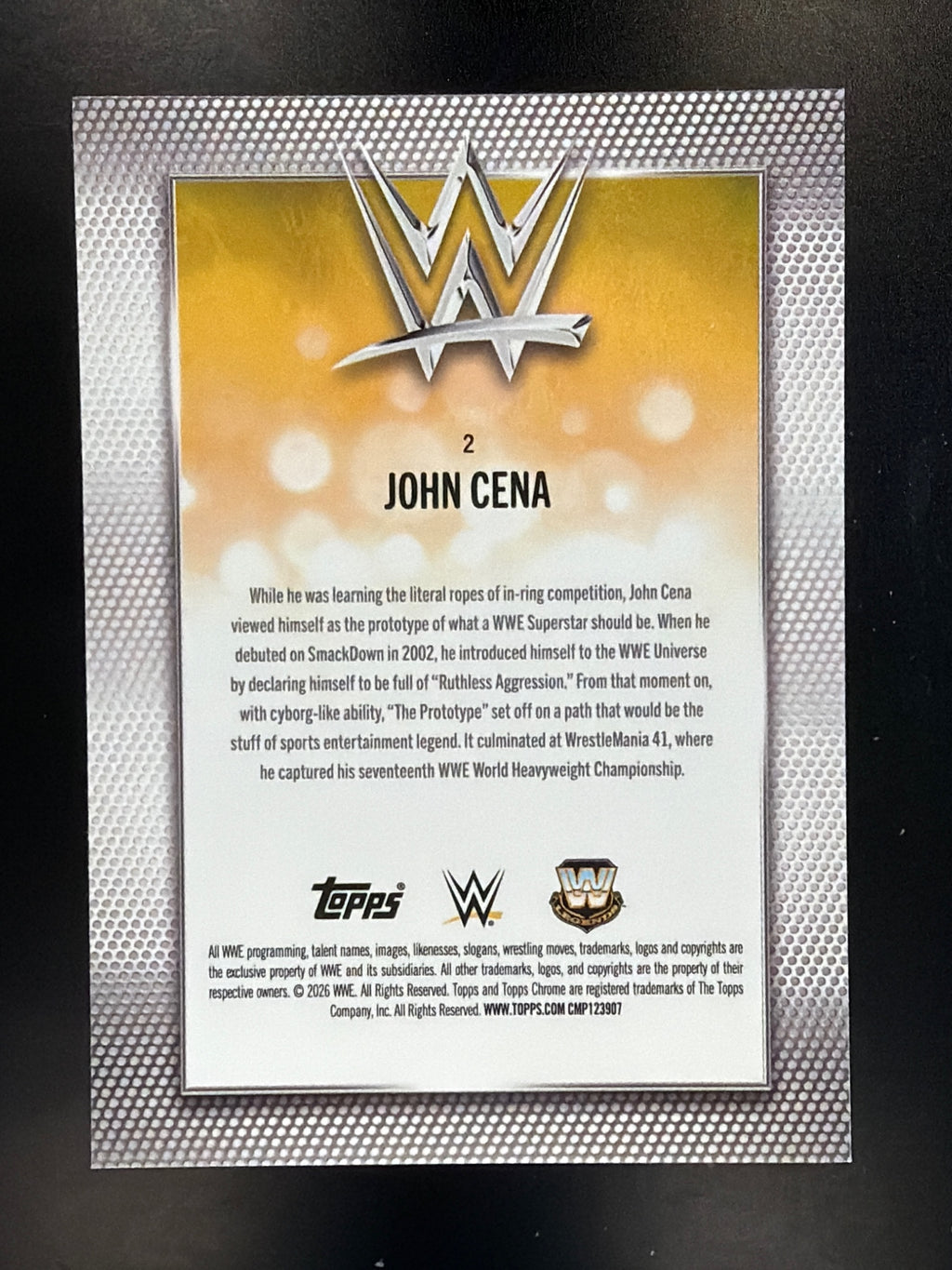 2026 Topps Chrome WWE #2 John Cena X-Fractor