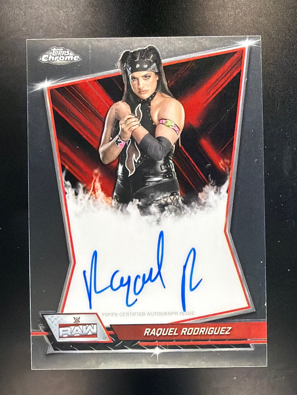 2026 Topps Chrome WWE #RBA-RAQ Raquel Rodriguez Red Brand Autographs