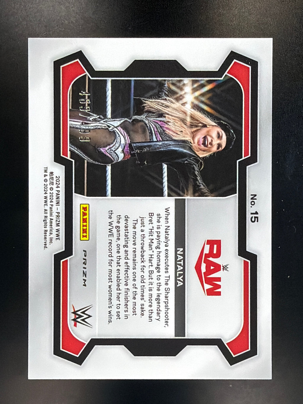 2024 Panini Prizm WWE #15 Natalya Pulsar Prizms #/499