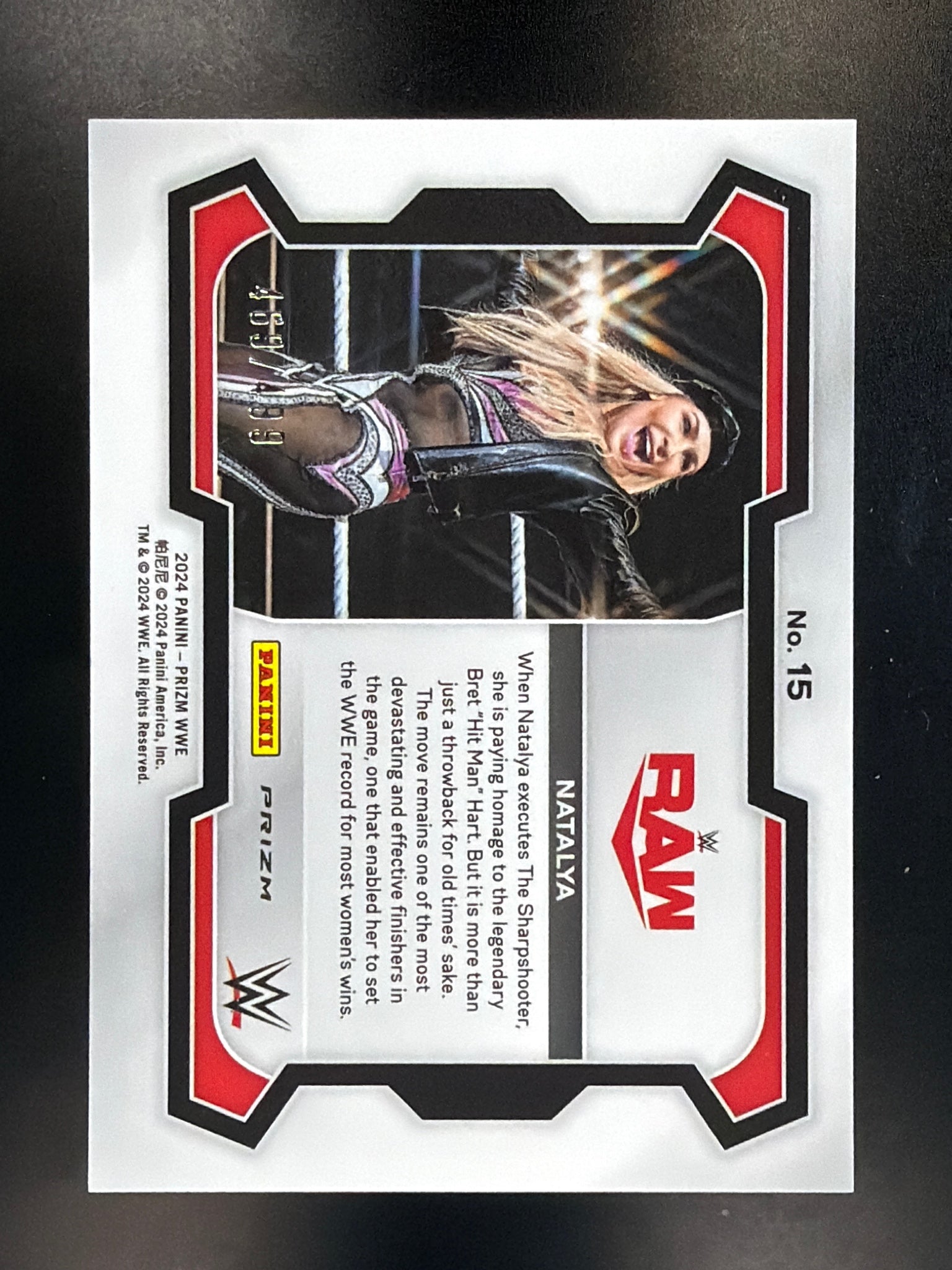 2024 Panini Prizm WWE #15 Natalya Pulsar Prizms #/499