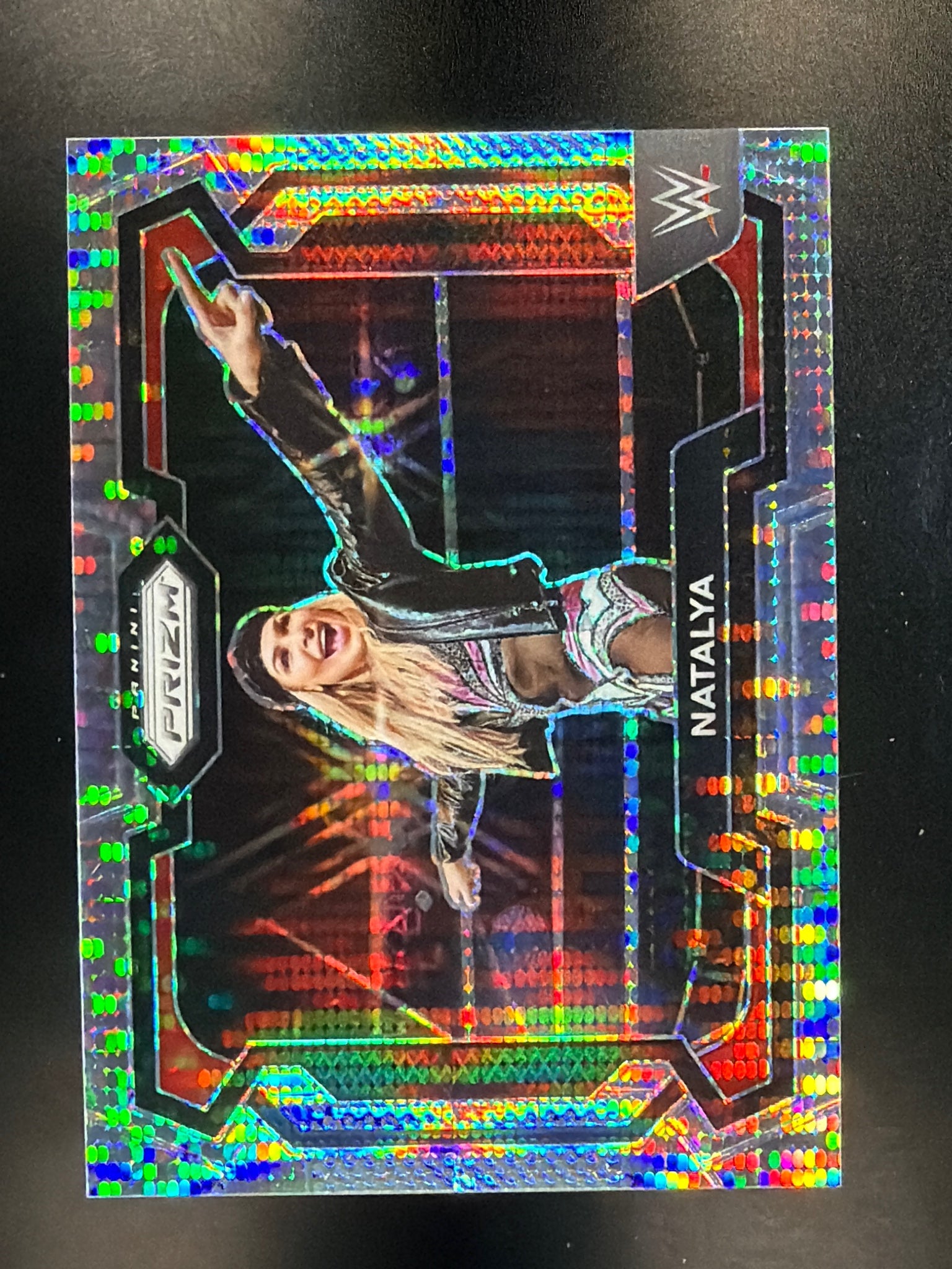 2024 Panini Prizm WWE #15 Natalya Pulsar Prizms #/499